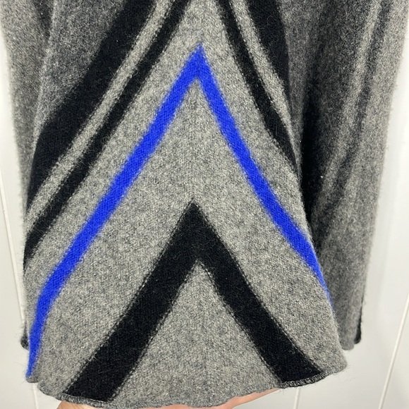 Free People Womens Tank Top SP Gray Green Pullover Floral/Stripe Wool Blend EUC - Picture 7 of 12